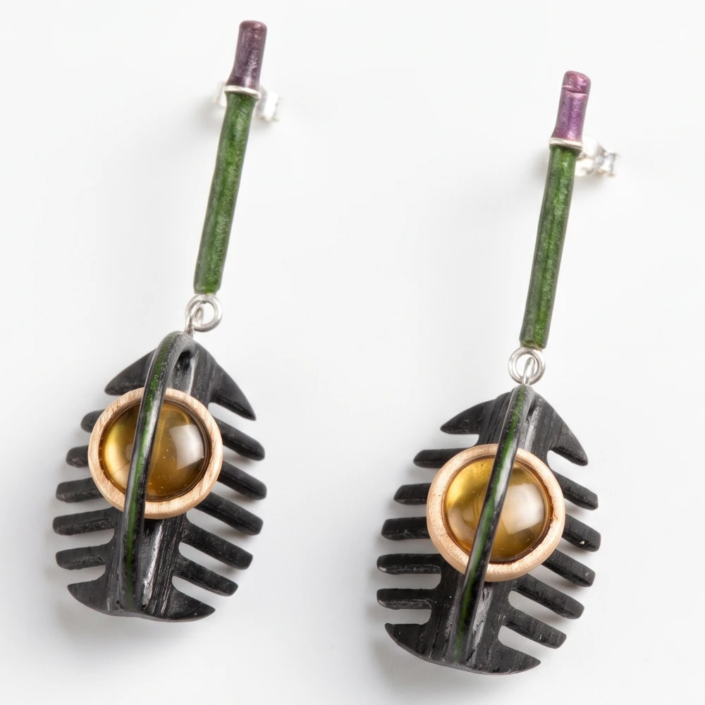 aretes santiago rugeles coleccion semilla artesanias de colombia